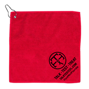 “The Wedge” 300GSM Heavy Duty Microfiber Golf Towel with Metal Grommet and Clip 12”x12”